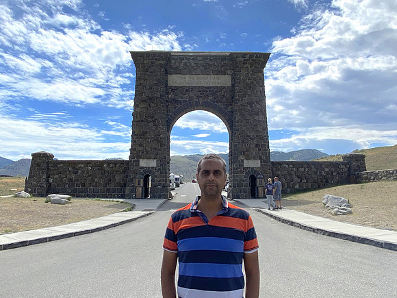 Roosevelt Arch at North Entrance of YellowStone National Park