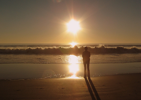 Lady Watching Sunset
